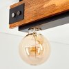 Yuma Plafondlamp Natuurlijke kleuren, Zwart, 4-lichts