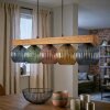 Koyoto Hanglamp, Kogellampje, Hanglamp Natuurlijke kleuren, Zwart, 5-lichts