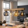 Ripoll Hanglamp, Kogellampje, Hanglamp Natuurlijke kleuren, Zwart, 4-lichts