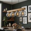 Ripoll Hanglamp, Kogellampje, Hanglamp Natuurlijke kleuren, Zwart, 4-lichts