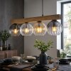 Koyoto Hanglamp, Kogellampje, Hanglamp Natuurlijke kleuren, Zwart, 4-lichts