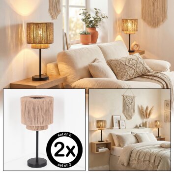 Rivan Tafellamp Zwart, 1-licht