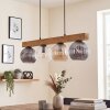 Ripoll Hanglamp, Kogellampje, Hanglamp Natuurlijke kleuren, Zwart, 4-lichts