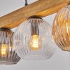 Ripoll Hanglamp, Kogellampje, Hanglamp Natuurlijke kleuren, Zwart, 4-lichts