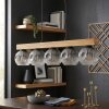 Ripoll Hanglamp, Kogellampje, Hanglamp Natuurlijke kleuren, Zwart, 5-lichts