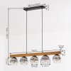Ripoll Hanglamp, Kogellampje, Hanglamp Natuurlijke kleuren, Zwart, 5-lichts