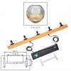 Ripoll Hanglamp, Kogellampje, Hanglamp Natuurlijke kleuren, Zwart, 5-lichts