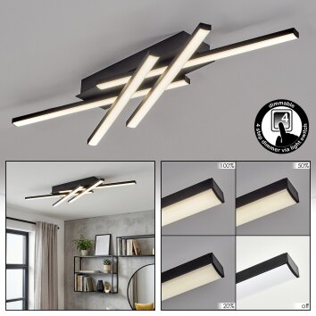 Velon Plafondlamp LED Zwart, 1-licht