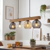 Koyoto Hanglamp, Kogellampje, Hanglamp Natuurlijke kleuren, Zwart, 4-lichts