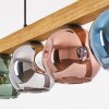 Ripoll Hanglamp, Kogellampje, Hanglamp Natuurlijke kleuren, Zwart, 4-lichts