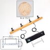 Basto Hanglamp, Kogellampje, Hanglamp Natuurlijke kleuren, Zwart, 4-lichts
