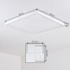Finsrud Plafondlamp, Paneel LED Wit, 1-licht