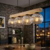 Ripoll Hanglamp, Kogellampje, Hanglamp Natuurlijke kleuren, Zwart, 4-lichts