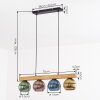 Koyoto Hanglamp, Kogellampje, Hanglamp Natuurlijke kleuren, Zwart, 4-lichts
