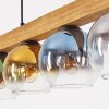 Koyoto Hanglamp, Kogellampje, Hanglamp Natuurlijke kleuren, Zwart, 4-lichts