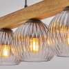 Ripoll Hanglamp, Kogellampje, Hanglamp Natuurlijke kleuren, Zwart, 5-lichts