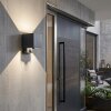 Almodofa Wandlamp voor buiten, Licht omhoog & omlaag, Wandlamp LED Antraciet, 1-licht, Bewegingsmelder