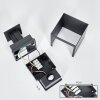 Almodofa Wandlamp voor buiten, Licht omhoog & omlaag, Wandlamp LED Antraciet, 1-licht, Bewegingsmelder