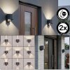 Almodofa Wandlamp voor buiten, Licht omhoog & omlaag, Wandlamp LED Antraciet, 1-licht, Bewegingsmelder