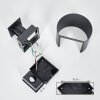 Almodofa Wandlamp voor buiten, Licht omhoog & omlaag, Wandlamp LED Antraciet, 1-licht, Bewegingsmelder