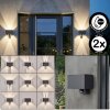 Almodofa Wandlamp voor buiten, Licht omhoog & omlaag, Wandlamp LED Antraciet, 1-licht, Bewegingsmelder