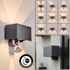 Almodofa Wandlamp voor buiten, Licht omhoog & omlaag, Wandlamp LED Antraciet, 1-licht, Bewegingsmelder