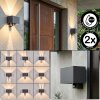 Almodofa Wandlamp voor buiten, Licht omhoog & omlaag, Wandlamp LED Antraciet, 1-licht, Bewegingsmelder