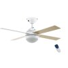 Eglo verlichting & Plafondventilator met verlichting LED houtlook, Wit, 1-licht, Afstandsbediening