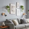 Muurspot Olaris, 2er-Set, natuurlijke houten details, draaibare kop voor de zithoek
