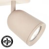 Lemak LED plafondspot 2-lichts, zandkleurige verstelbare GU10 spot