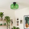 Boza groene glazen plafondlamp Ø 28 cm, rond E27, retro vintage stijl
