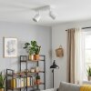 Lemak LED plafondspot 2-lichts wit, draaibare plafondlamp voor woonkamer