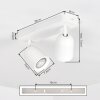 Lemak LED plafondspot 2-lichts wit, draaibare plafondlamp voor woonkamer