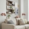 Lemak LED wandlamp koperkleurig set van 2, draaibare GU10 spot voor woonkamer