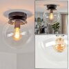 Retro-plafondlamp Gastor met heldere glazen bol, ø 20 cm, E27-fitting