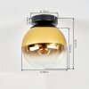 Gastor bolvormige plafondlamp E27 voor woonkamer en eetkamer, retro-vintage