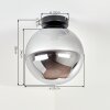 Gastor glazen plafondlamp met rookglas bol, E27 fitting, vintage voor woonkamer