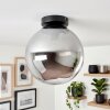 Moderne Kogellamp Gastor met rookglazen bol, ø 25 cm, uit metaal, E27-fitting
