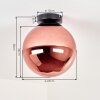Modern kogellampje Gastor met koperkleurige glazen bol ø 25 cm en E27-fitting