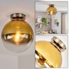 Gastor retro opbouw plafondlamp met bolvormige kap voor woonkamer en hal, E27