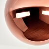 Moderne bolvormige plafondlamp Gastor met koperkleurige glazen kap ø 20 cm