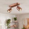 Lemak LED plafondspot koper 2-lichts, draaibare GU10 spots voor woonkamer