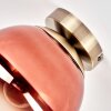 Vintage Kogellampje Gastor met koperkleurig glas, ø 20 cm, E27, in oud messing
