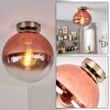 Gastor globe plafondlamp met bolvormige kap, E27, retro voor woonkamer en hal