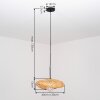 Hanglamp Bauro, organische natuurlijke bamboekap voor de eettafel, verstelbaar bij montage