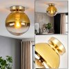 Moderne Kogellampje Gastor met goud-heldere glazen bol, E27-fitting