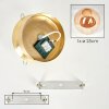 Moderne Kogel-plafondlamp Gastor met ronde amberkleurige glazen kap ø 25 cm, E27
