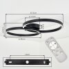 Ronde LED plafondlamp Narok met overlappende ringen, RGB en CCT 2700-6500 Kelvin