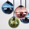 Gastor 4-lichts retro plafondlamp met bolkappen voor woonkamer en eetkamer