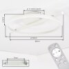 Moderne LED-plafondlamp Narok met ronde witte lichtkring, RGB en CCT, 2700-6500 Kelvin